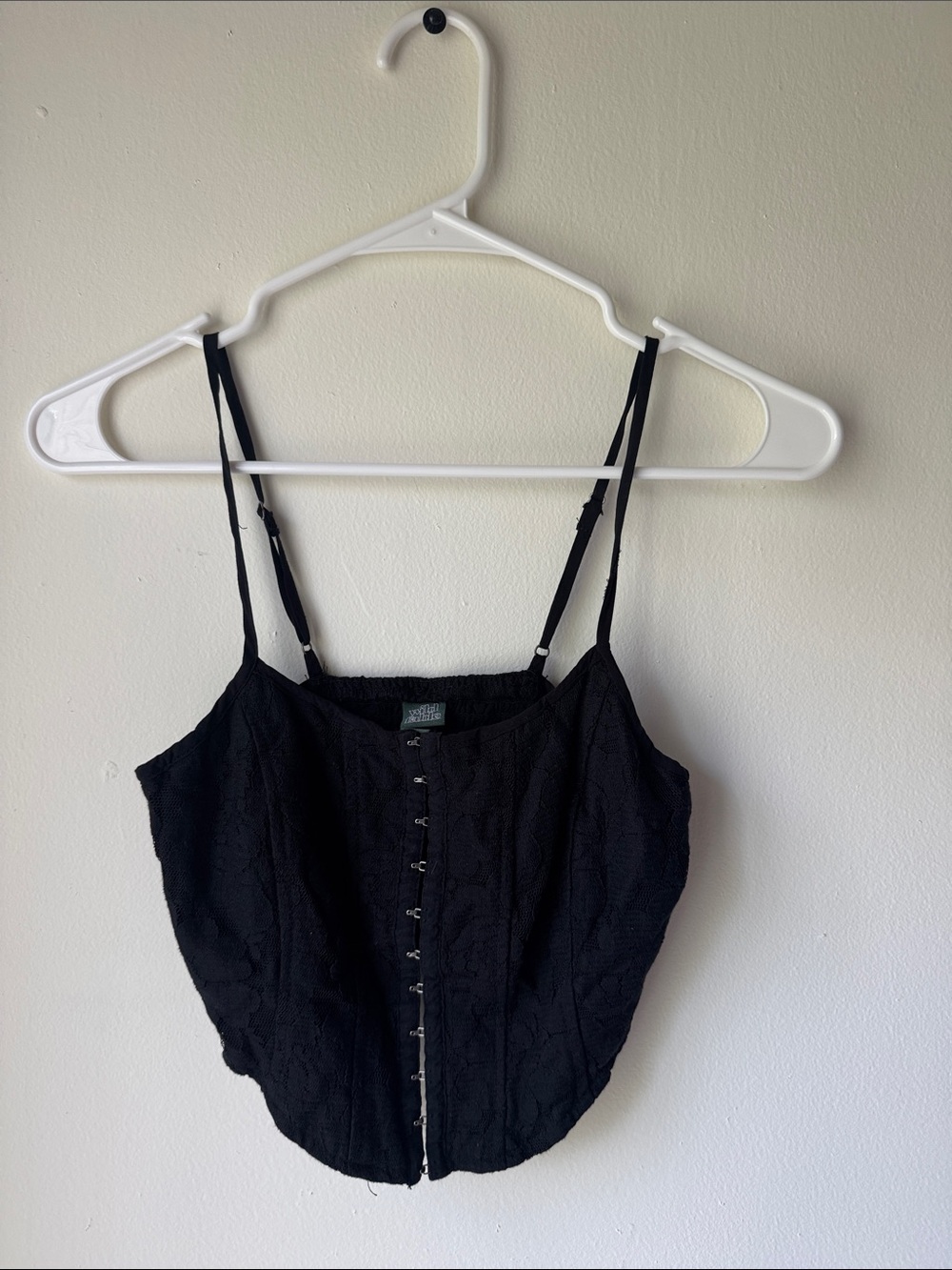 wild fable Black Lace Hook-Front Cami